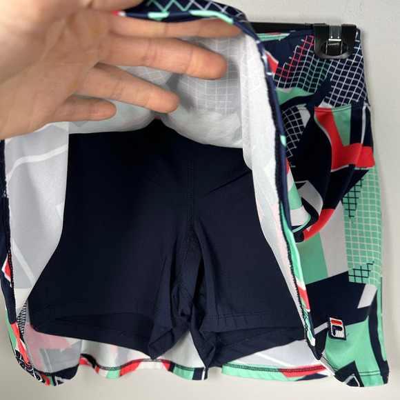 Fila Color Block Mini Tennis Skort Women's Medium - Picture 4 of 7